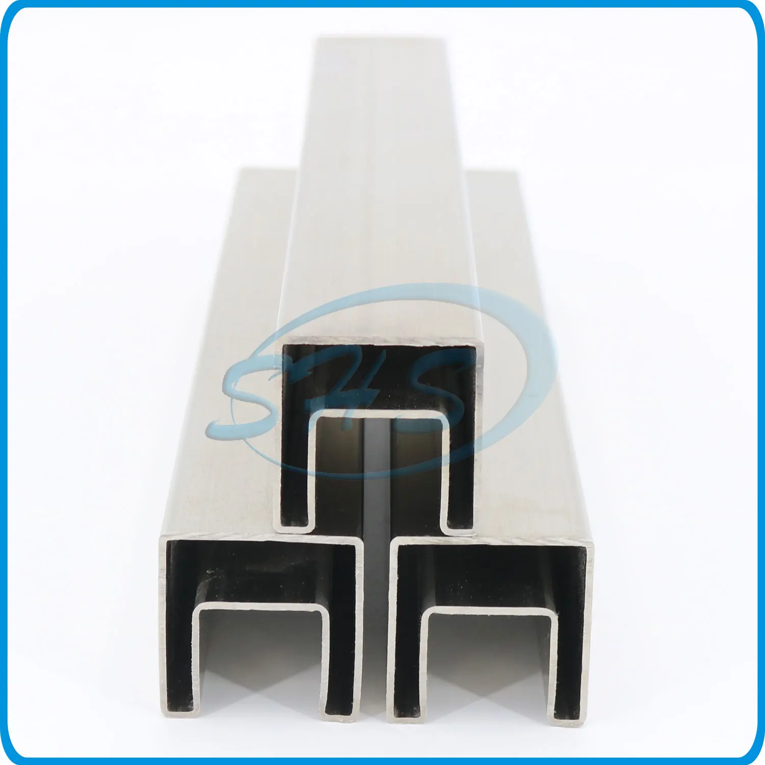 AISI304 316L stainless steel square u channel tube slot tube with mirror surface for handrail