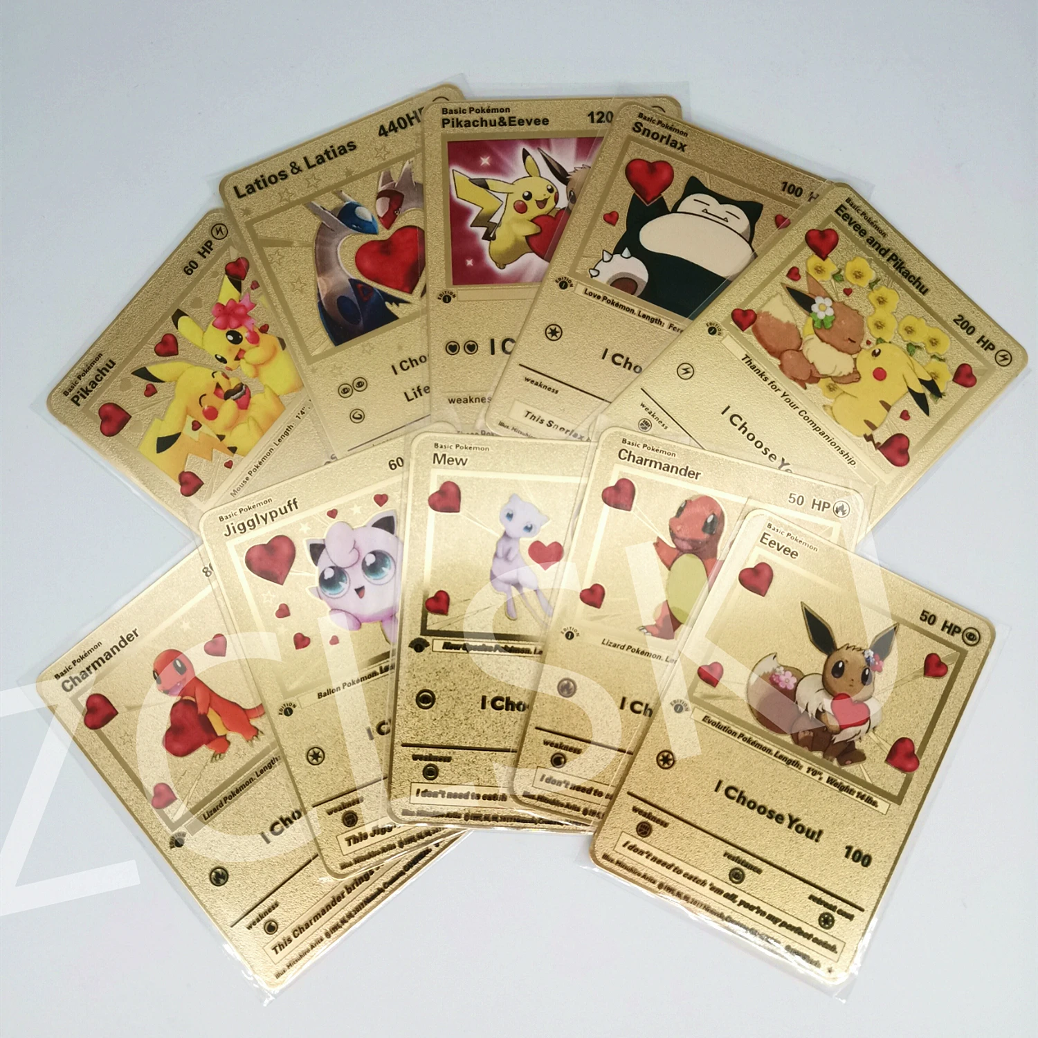 In Stock Gold Metal Charizard Vamx Hp500 Poke mon Cards New Trading Cards Collection Game