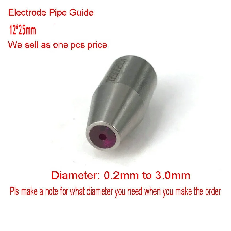 EDM Electrode Tube Ruby Pipe Guide OD12*Length 25mm Diameter 0.2mm to 3.0mm for CNC Drilling Machine
