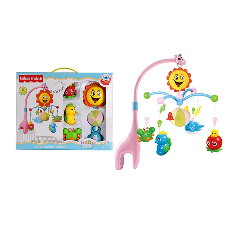 Baby Musical Electric Mobile with Hanging Rotating Rattles, Baby Bed Bell Toys for Babies