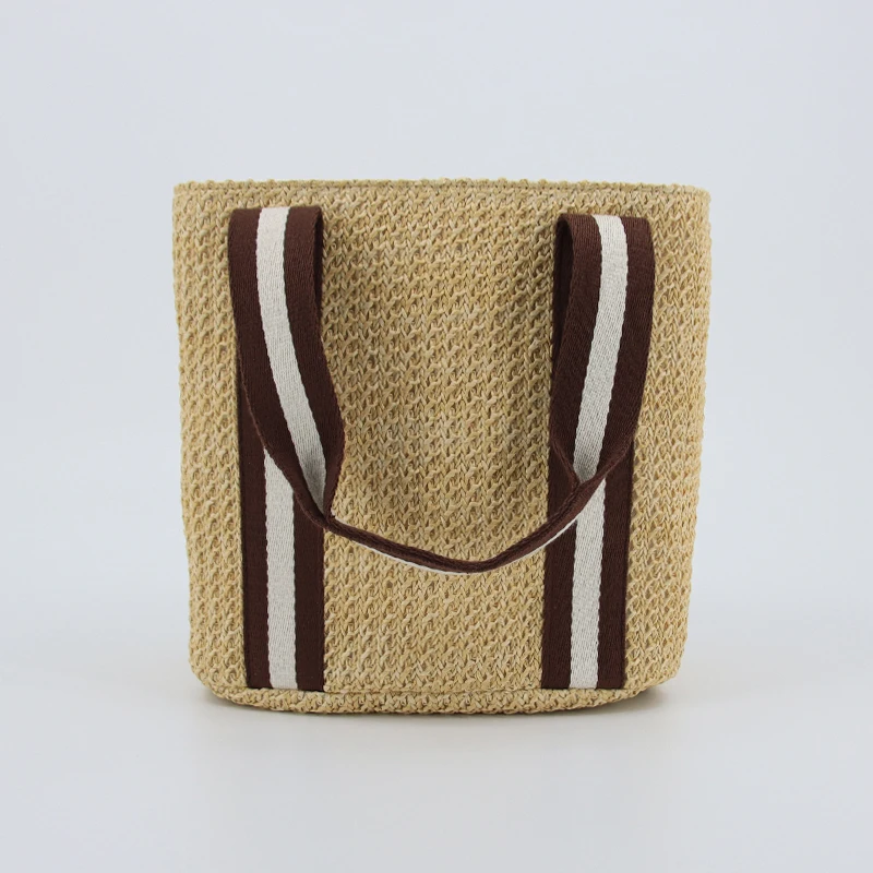 New Collection Custom Summer Beach Bag Eco PP Straw Tote Bag Recycled Jute Shopping Bag