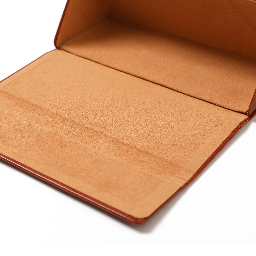 Luxury folding case Custom logo colorful  pu leather folding triangle sunglasses case glasses case