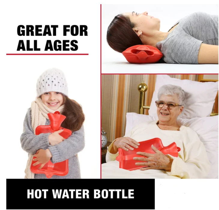 Worldwide Hot Sale Classic Red Rubber Thermos Water Bottle Cute Bag