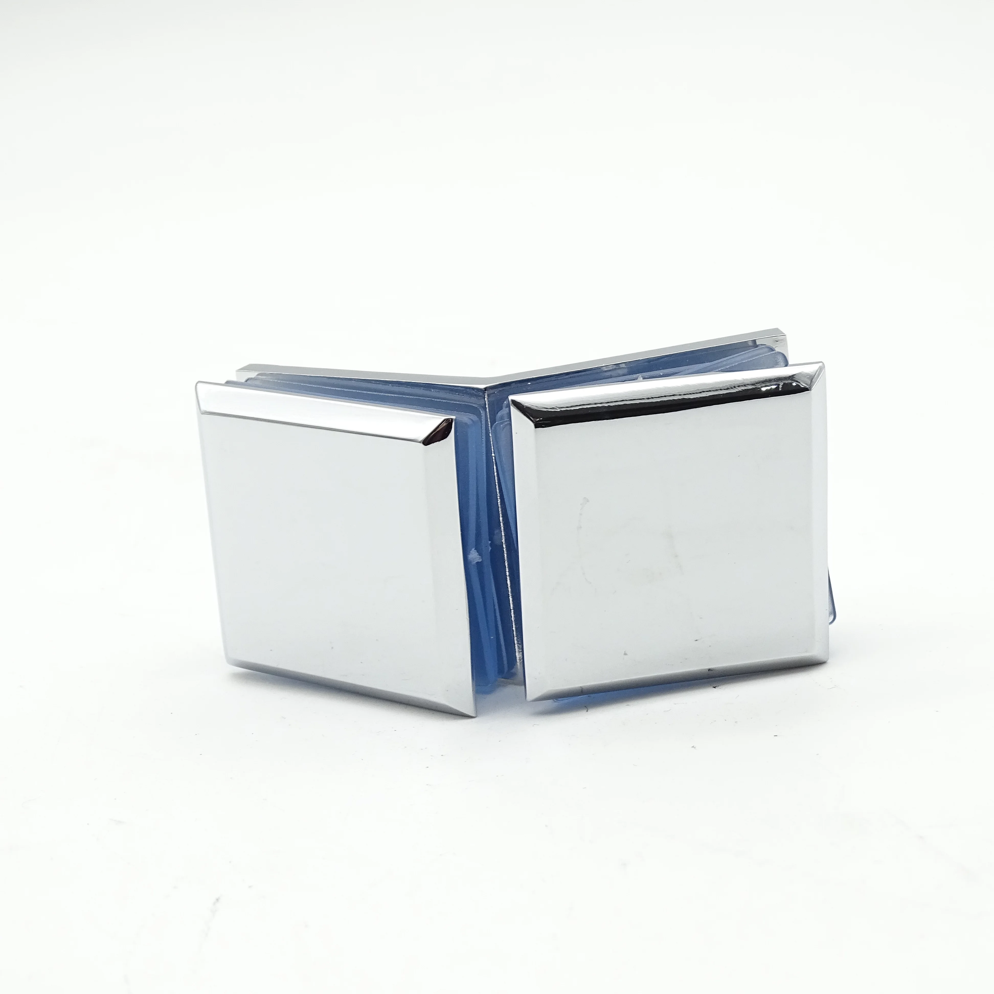 Kensharp 135 Degree Double Glass Clamp Shower Room 3 Way Adjustable Stamping Stainless Steel Glass Connectors