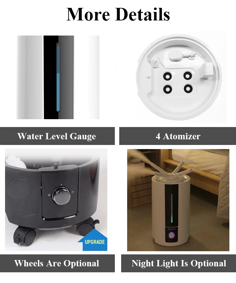 RUNAL Smart OEM 12L 13.5 L 15L 15 Liter 50Hz 4 Head 4Head Kc Commercial Cool Mist Maker Atomizing Fogger Ultrasonic Humidifier