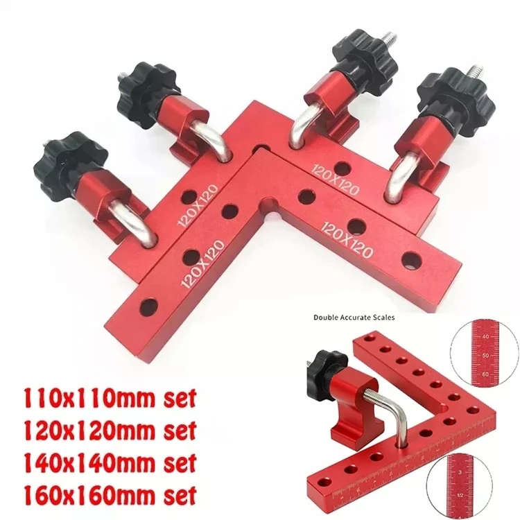 L Type Non Slip Right Angle Clamp Picture Frame Welding Corner Aluminum Alloy Home 90 Degree Positioning Carpenter Tool Squares