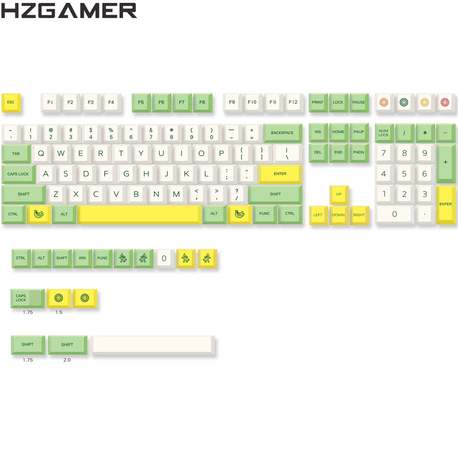 HZGAMER PBT Custom XDA Profile Keycap for Mechanical Keyboard Dye Sublimation Keycaps,