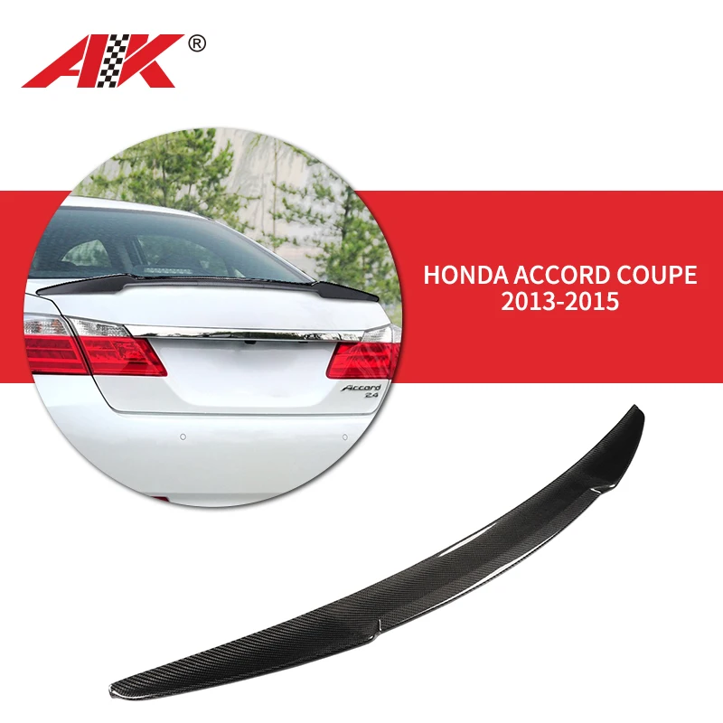 for 2013 2014 2015 honda accord coupe car accessories bodykit carbon fiber rear bumper trunk spoiler lip diffuser wing