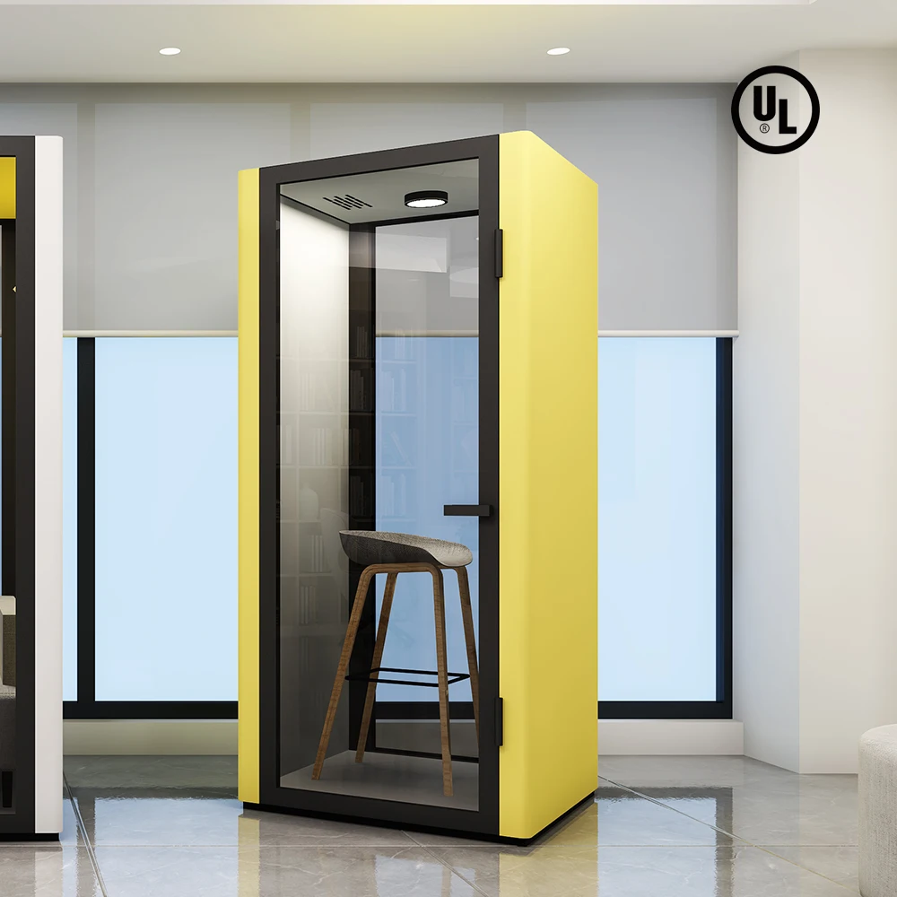 Flexspace Single Person Office Pod Low Noise Prefab Office Phone Booth Easy Assemble Soundproof Telephone Booth