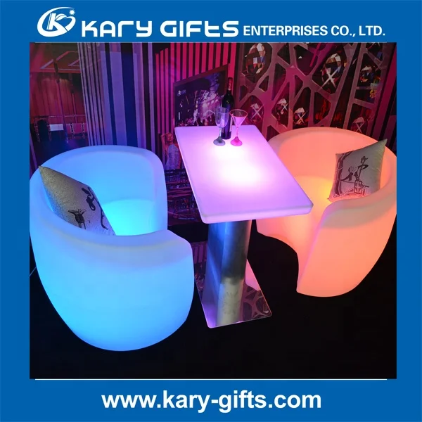 Modern Lighted up 16 Color Remote Control Wireless Portable Bar Restaurant LED Table