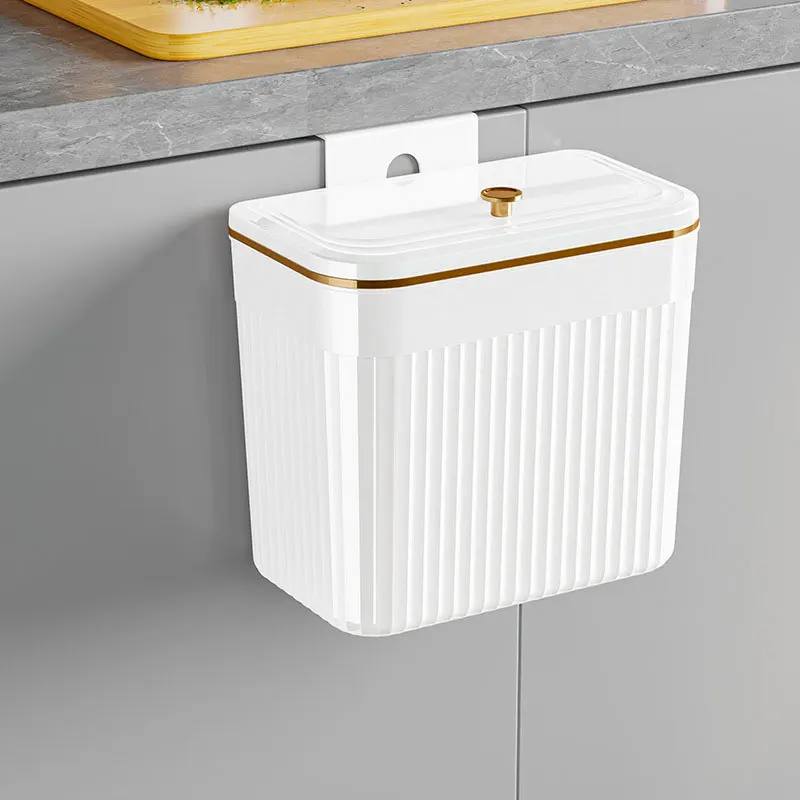 Wall Mounted Plastic Waste Bin Food China Hanging Odor Proof Office Indoor Countertop Desktop Bathroom And Kitchen Good Quality