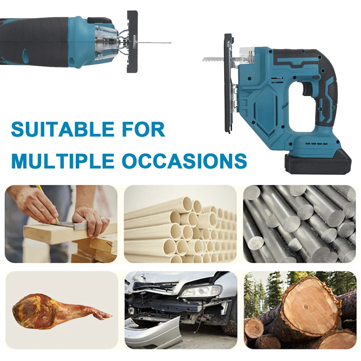 Lumberjack 21V Cordless Jigsaw Power Saws with 2x Lithium Batteries & Charger Wide Tool Range
