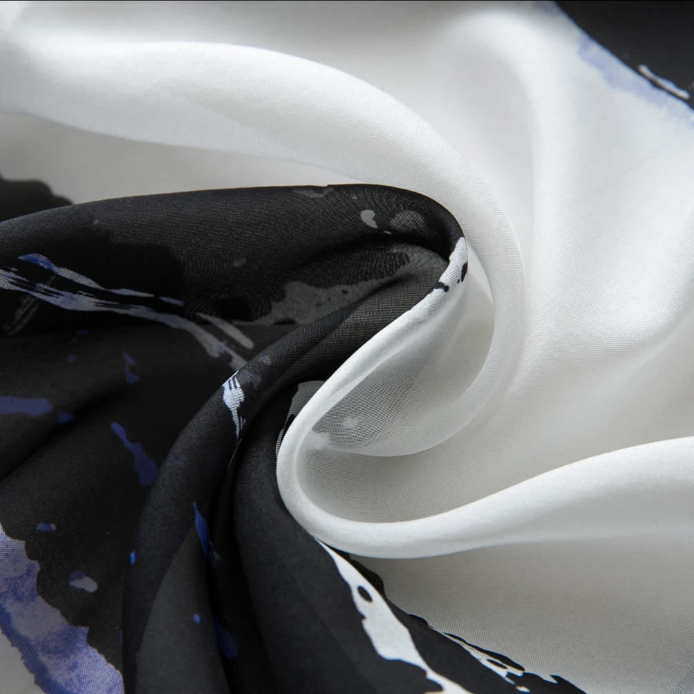 
 Оптовая продажа, шелковая ткань в полоску, 10 Момми, шифоновая ткань с принтом из шелка Mulberrry для платья  