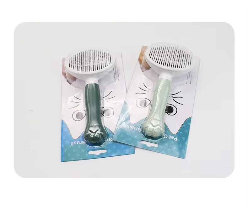 wholesale customized color Rubber pet dog cat hair remover pet pumpkin grooming brush Pet cleaning Comb Brush