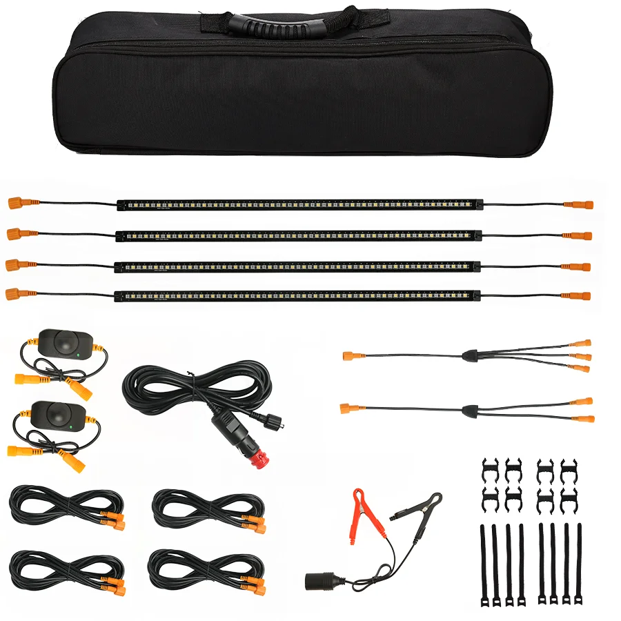 GNS 50 cm LED 12V WATERPROOF Light Bars Kit for Boat/Caravan/Camping Ready KIT with 12V Vehicle Cigarette Lighter Power Adapter