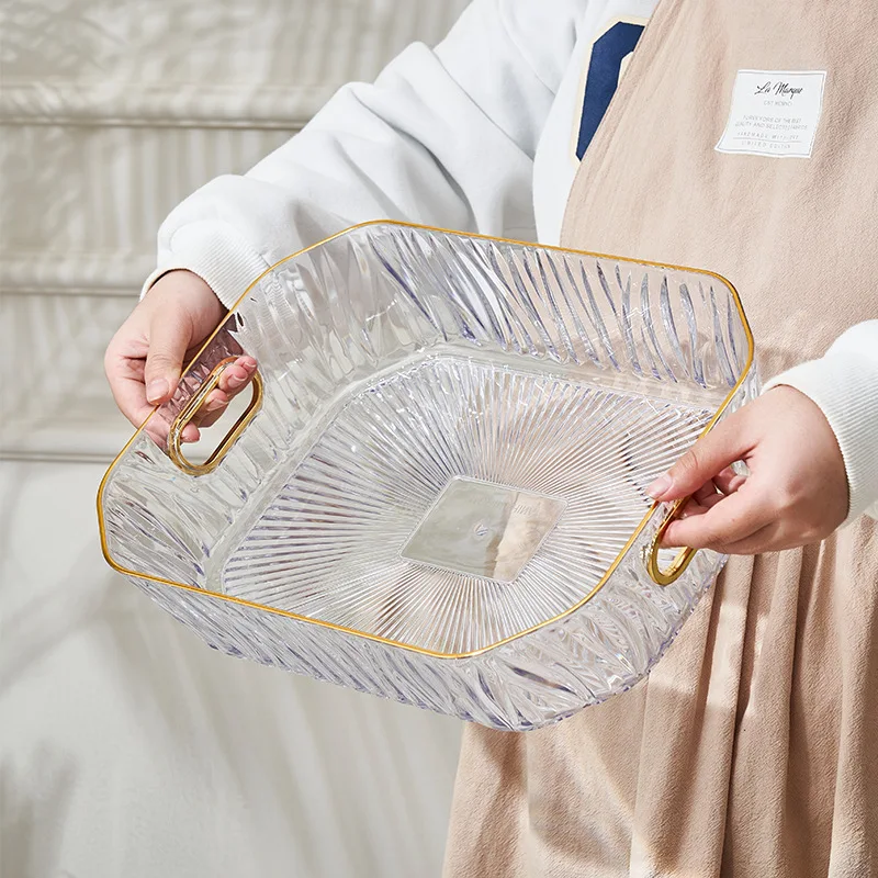 Creative Square Trays Multi-Purpose Home Decor Storage Organizer for Snacks Fruits Jewelry Perfume Cosmetics and Other Items