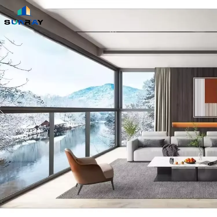 Modern Industrial Design Automatic Export Aluminium balcony windows Smart Open System Folding Louver Large Maisonette Spanish UK