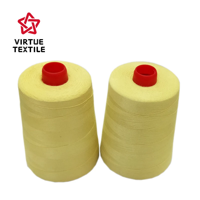 Virtue Textile High Quality 1414 Para Aramid Yarn/Sewing Thread 200d/2 400d/2 for Fire Resistant Air Bag Industrial Gloves