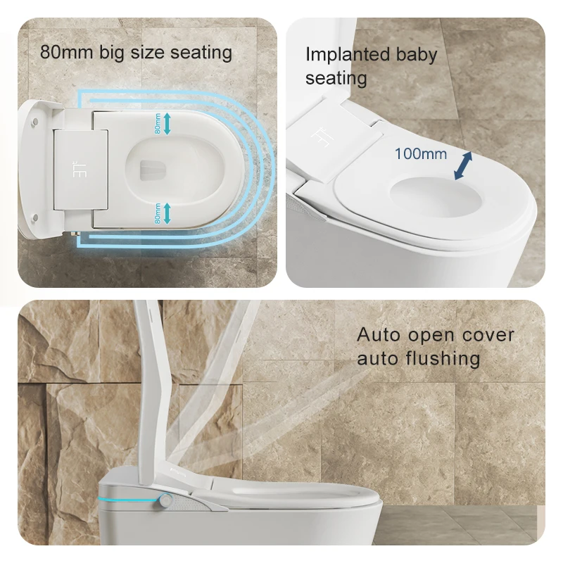 New Design Dual Flushing One-piece Ceramic Toilet Ceramic Bathroom Wc Toilet Smart Japanese Toilet Wc