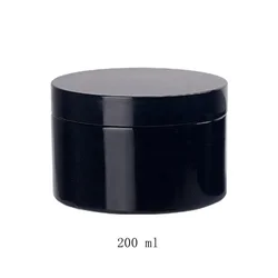 200 ml cosmetic cream jars empty black glass jar 200 ml with 98 mm Bakelite cap for body care cream care face cream jar