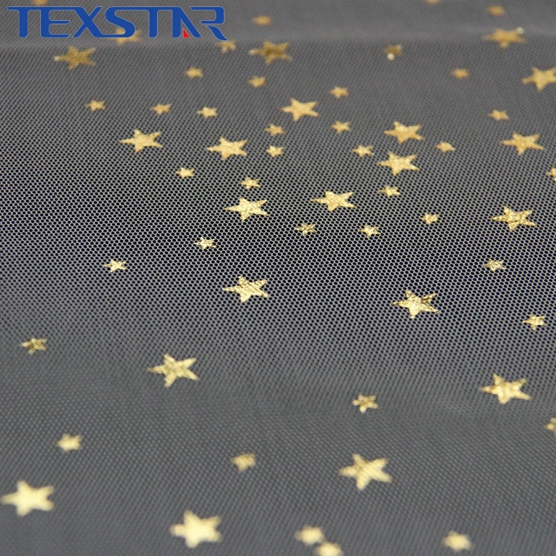 Soft hexagon stars Shiny sequin mesh tulle fabric for kid dress