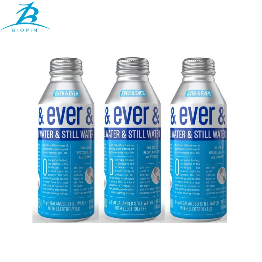 Aluminum beverage bottle with screw cap for carbonated drinks/coffee/beer/mineral water/milk