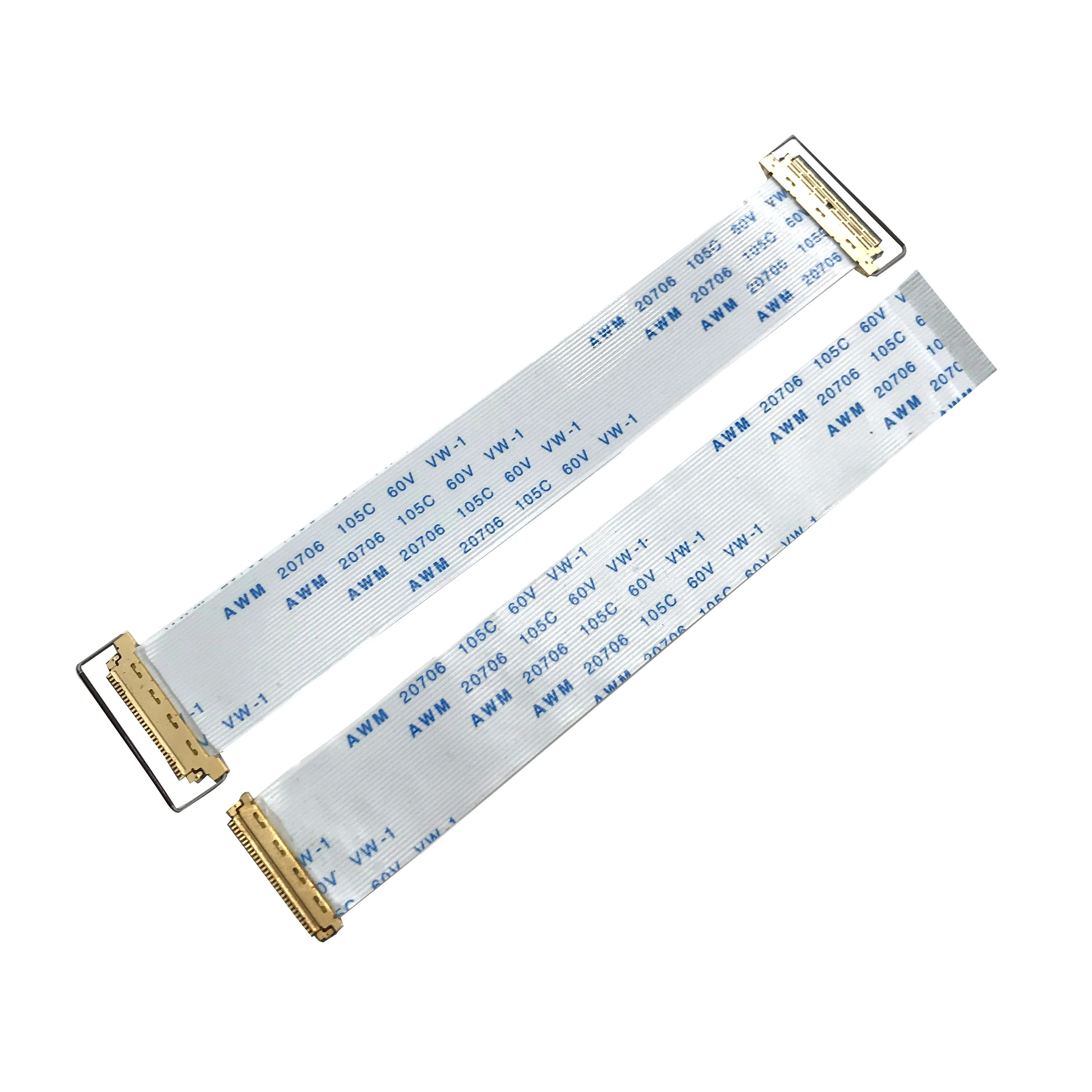 Vw-1 60C 105C awm 20624 20706 Pitch 0.5mm 1mm 1.25mm A B Type FFC Cable
