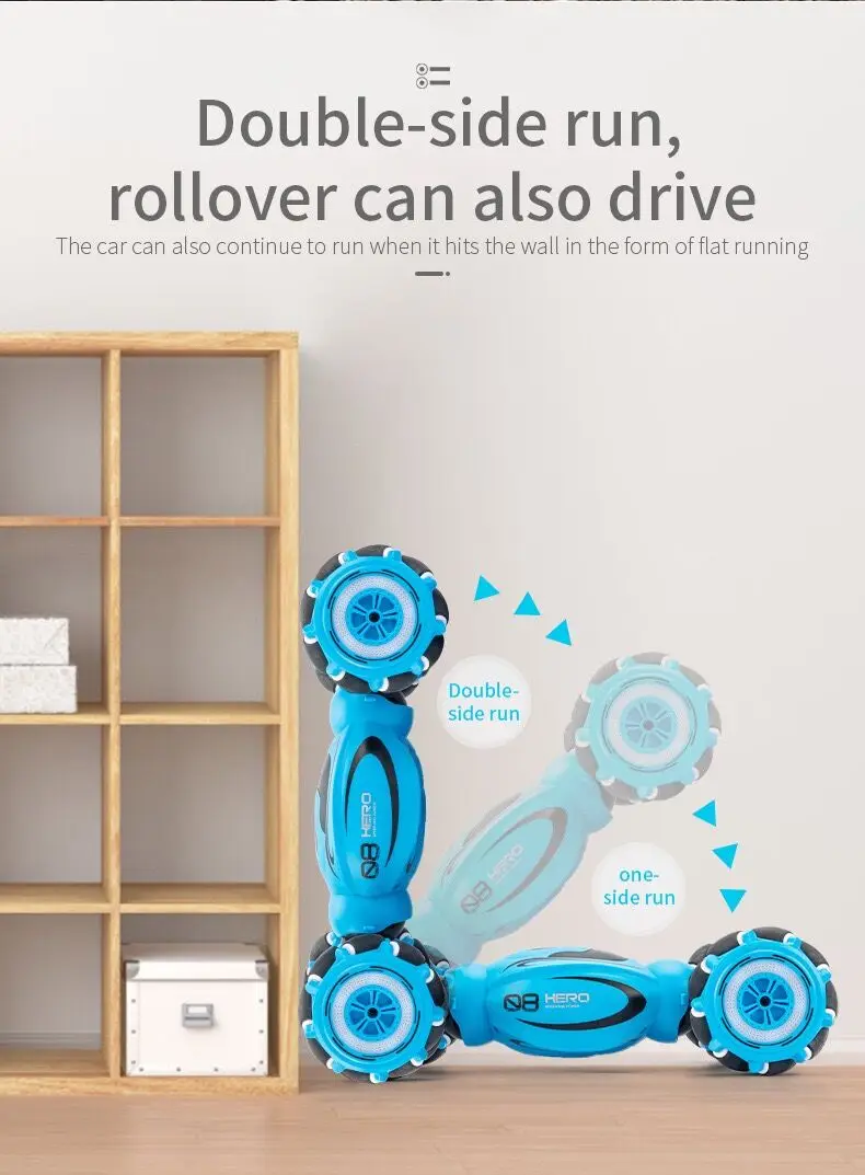  Kid toys gesture induction twisting car music dancing remote control deformation off-road