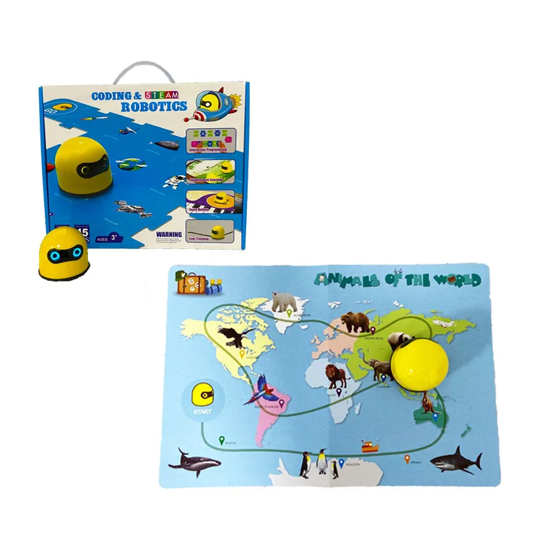 Лидер продаж 2021, Обучающий робот, электронная игрушка для раннего развития, обучающий неэкранный робот кодирования для детей со звуком