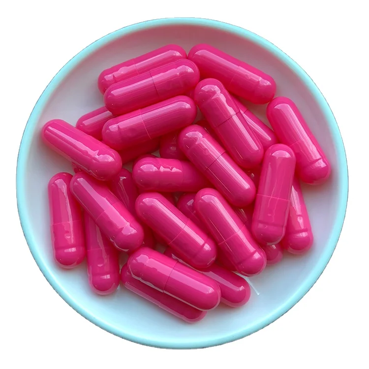 2024 Hot Sale Size 00 1 2 3 4 Pink Color Empty Hard Gelatin Capsules Medical Capsul