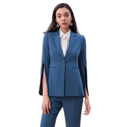 NJ235 Blazers ladies blue women coat career office work wear clothing formal jackets