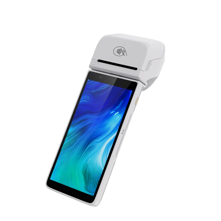 Считыватель кредитных карт EMV портативный 6 дюймов сенсорный экран POS Android 13 все в одном мобильный POS-система с QR-кодом сканер