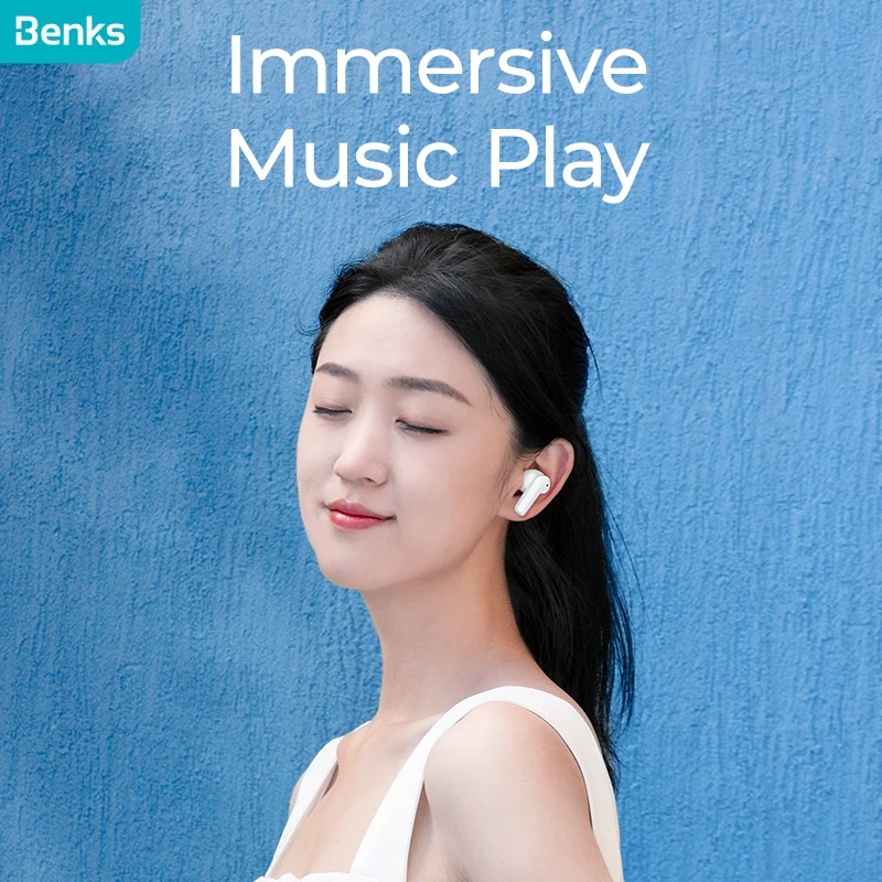 Benks BT Wireless Power bank/Powerbank Mini Earbuds With Charging Box For Game Player