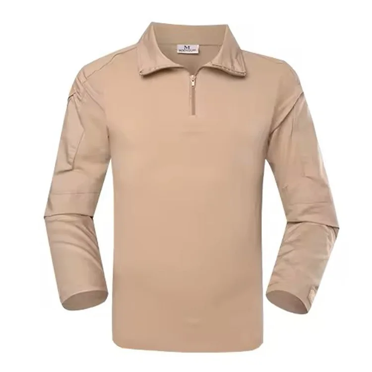 Guangzhou Supplier Supply Man Camouflage Frog Suit Uniform Tactical T-shirt Black Tactical Polo shirt