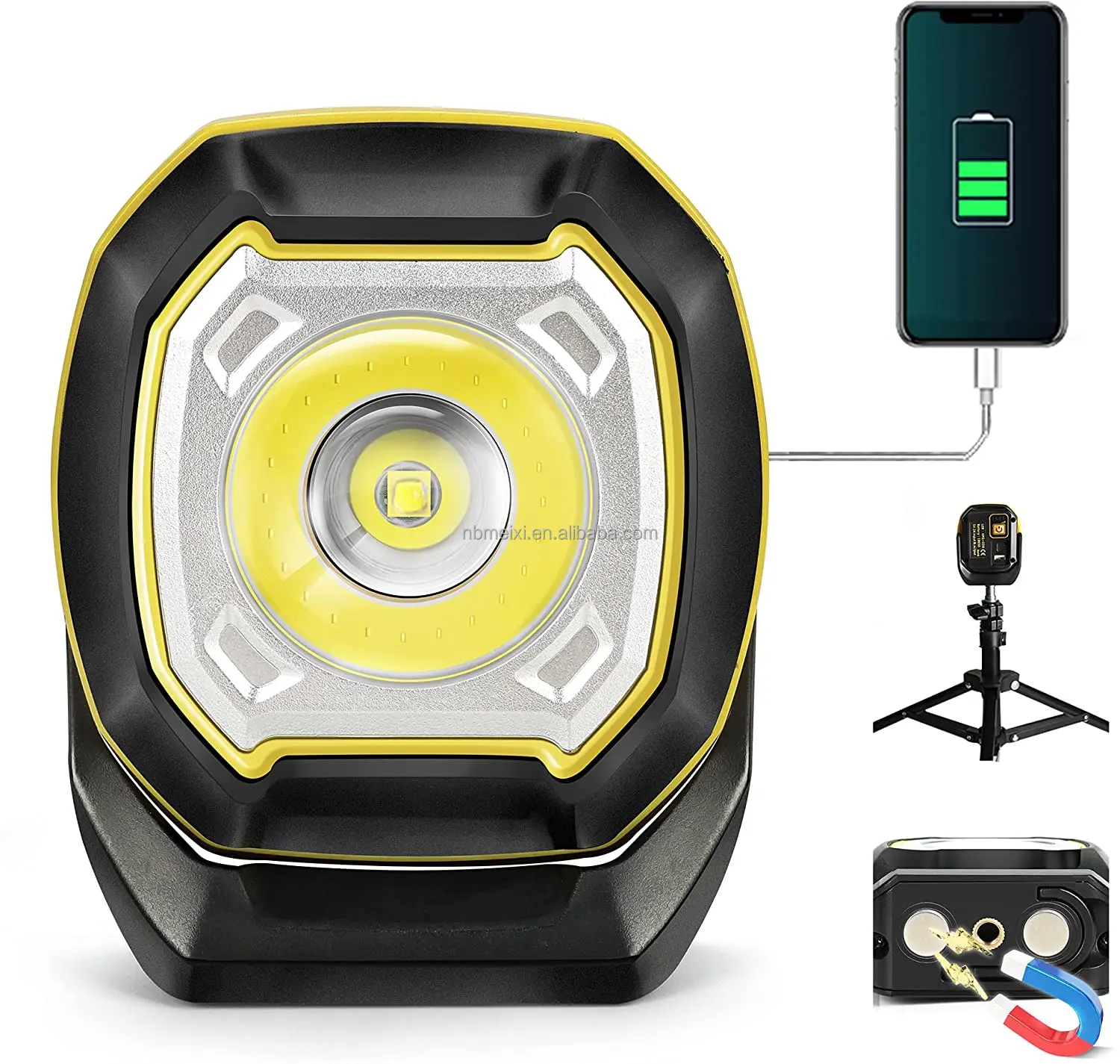 Outdoor home portable emergency lamp USB charging magnetic COB work light