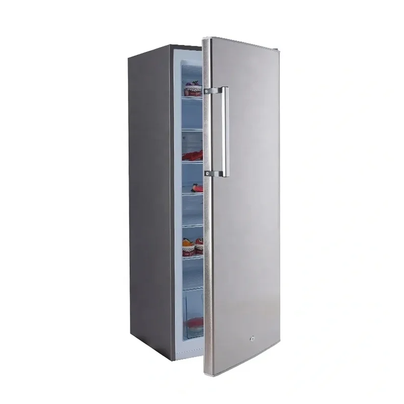 185L оптовая продажа домашняя однотонная дверь вертикальный глубокий морозильник для хранения продуктов
