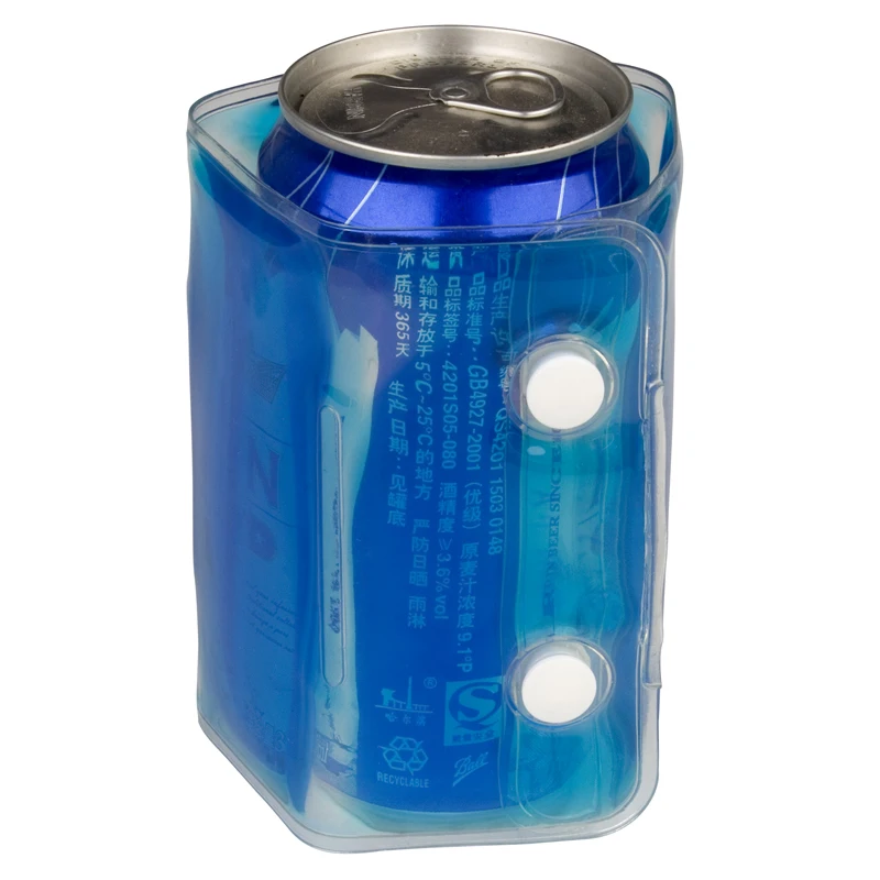 Reusable Outdoors Camping Cola Cooler Liquid Gel Beer Cooler Custom Shaped Honeycomb Wine Cooler Bag