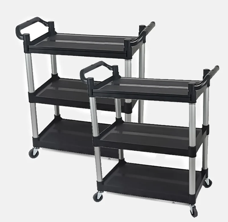 Dontalen Factory Prices Hotel Restaurant Kitchen Equipment 3 Tier Plastic Service Cart Food Trolley