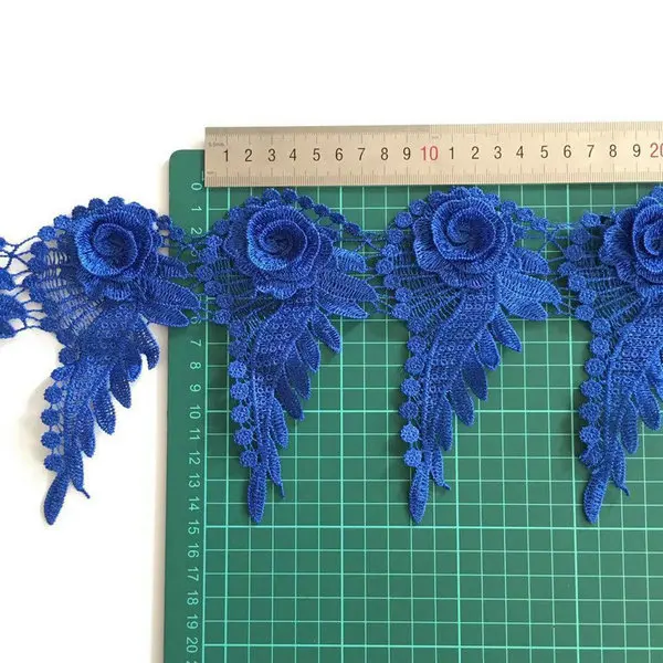 Hot Sale Wholesale  Milk Silk/Polyester 3D  flower Lace