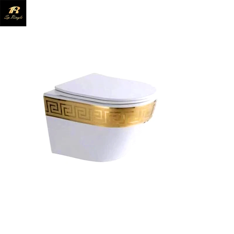 Premium sanitary wares luxury textures design ceramic vortex black wall hung