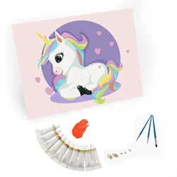 Frame Wholesale Diy Oil Painting By Numbers Cartoon Painting For Beginner Relaxing Style Paint By Numbers For Art Wall Decor