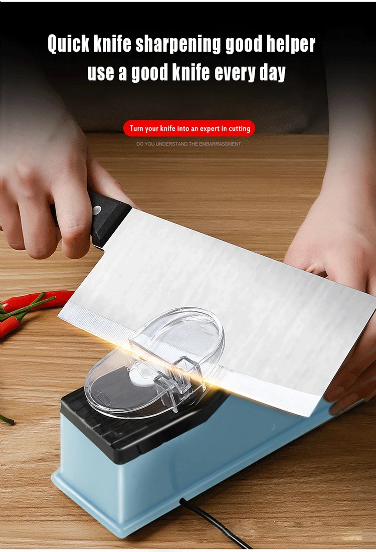 Приспособление для заточки ножей Электрический многофункциональный набор для заточки 4 в 1 для прямых ножей и ножницы с защитным чехлом