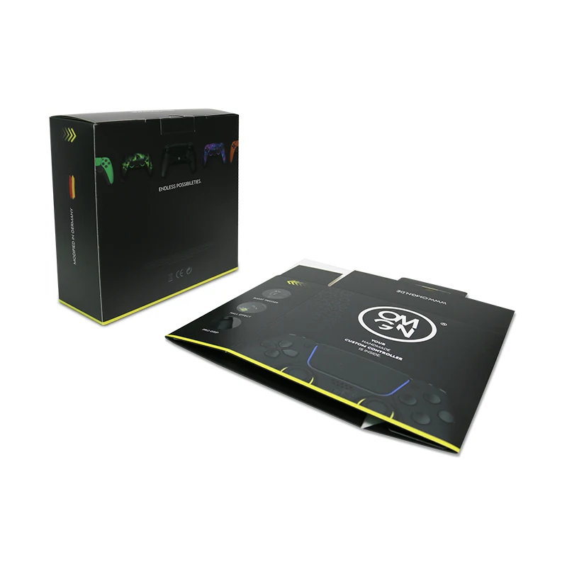 Customized printed recyclable game controller paper box waterproof foldable cardboard