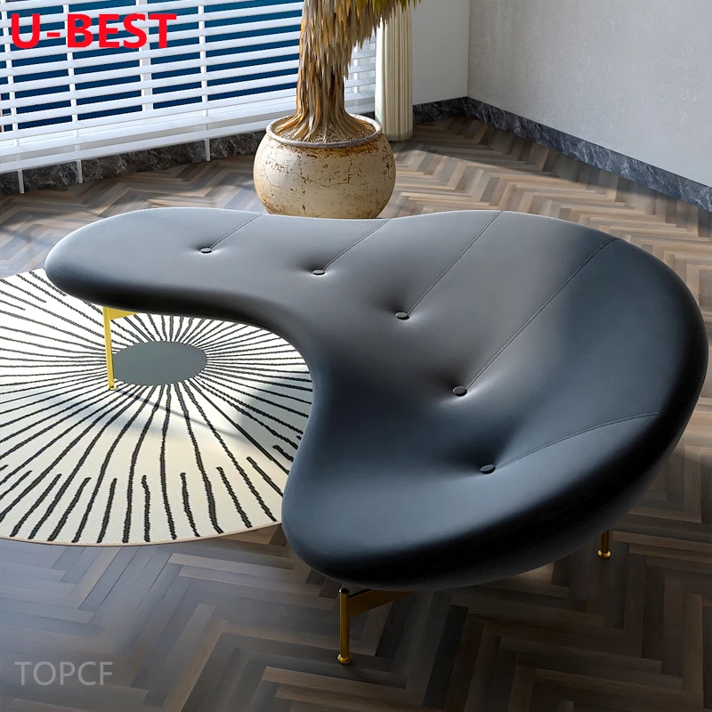 U-best Creative Artistic Design Popular Fabric Upholstery Recliner Velvet Leisure Sofa