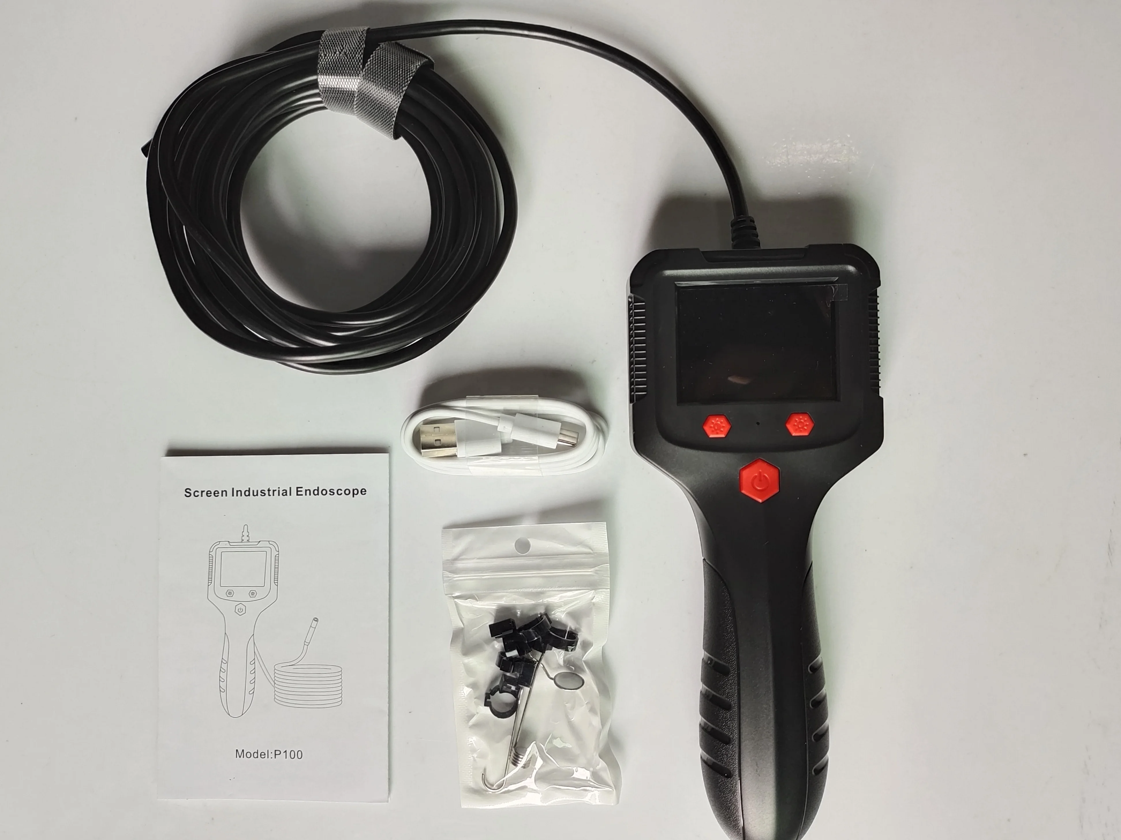 Камера-Эндоскоп P100 объектив 5 мм экран 2 4 дюйма 10 метров