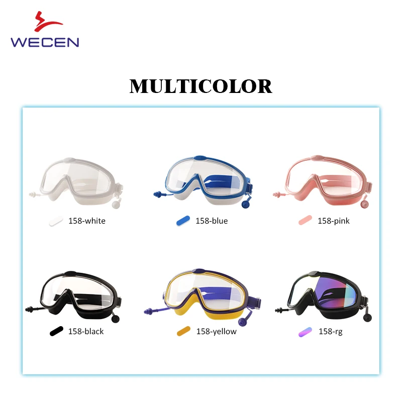 Kids Wide Vision  Swim Goggles  Hot sale clear Swimming Glass for Sports Anti-fog  No Leak Silicone Swim Goggle
