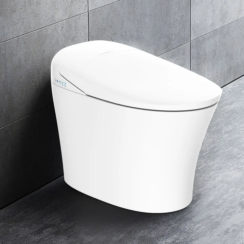Electric smart bidet toilet with build in bidet warm water wash automatic flush toilet  auto dry