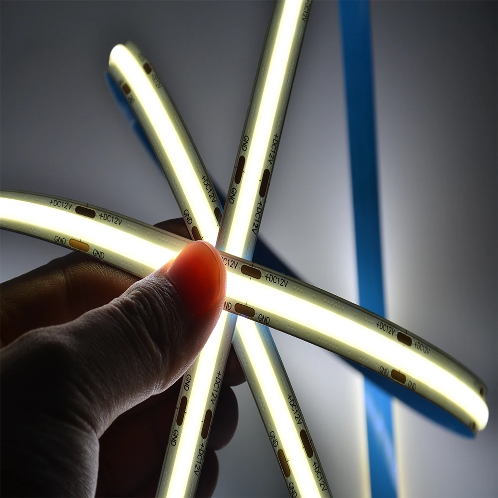 Светодиодная лента с монолитным блоком светодиодов 24 В индивидуальная резка высокий индекс цветопередачи гибкая наружная Водонепроницаемая светодиодная 12 в 5 м cob rgb