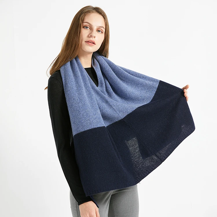 Factory Direct Supply Scarf Cashmere Pashmina Double Color Scarf New Design Shawls