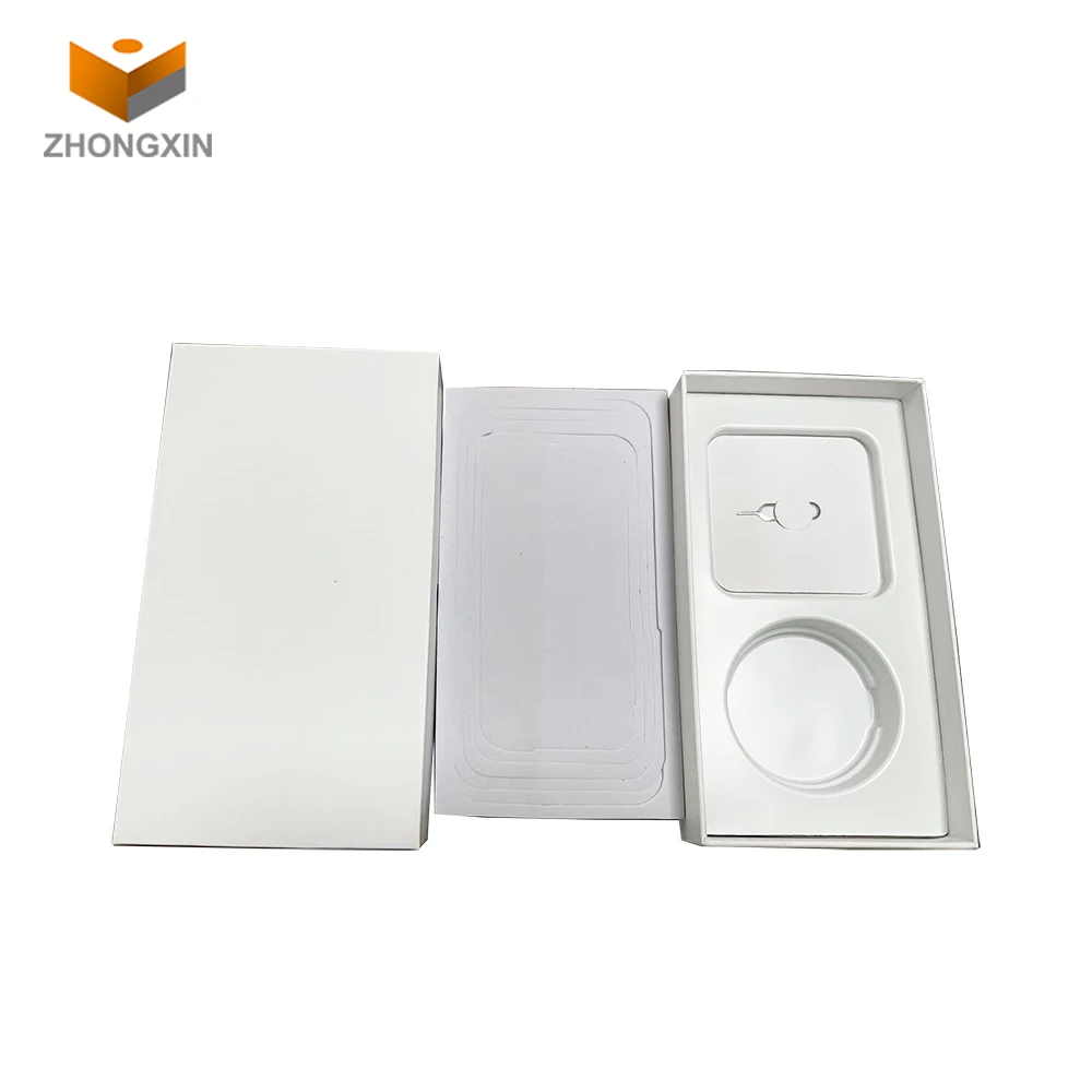 Oem Color Printing Universal Model Rigid Cover Packing Empty Paper Boxes For Mobile Phone Packaging With Customized Lining